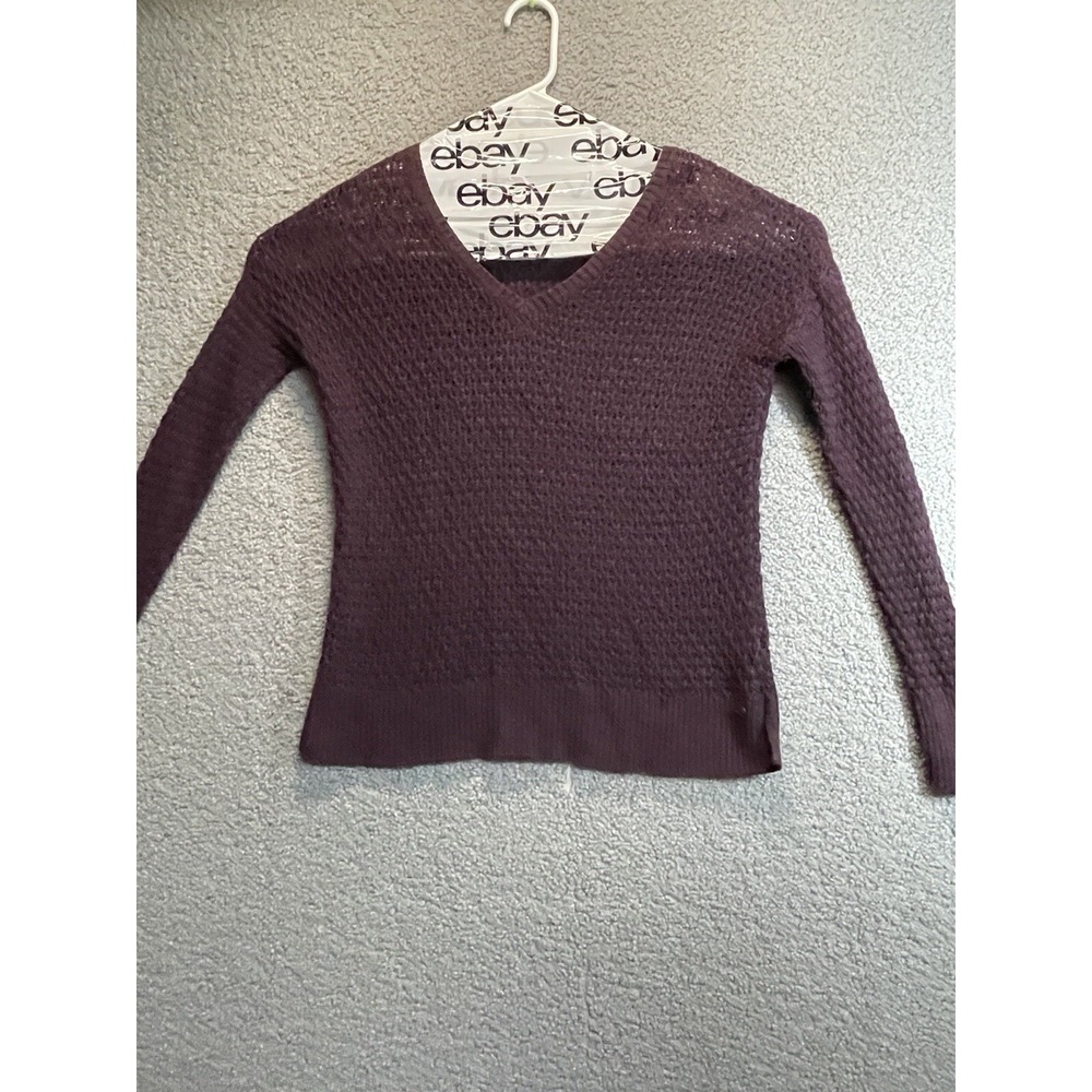 American Eagle Outfitters Crochet Sweater Women XS Solid‎ Cotton Pullover